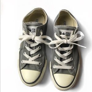 Converse all star gray white lace up sneakers shoe
